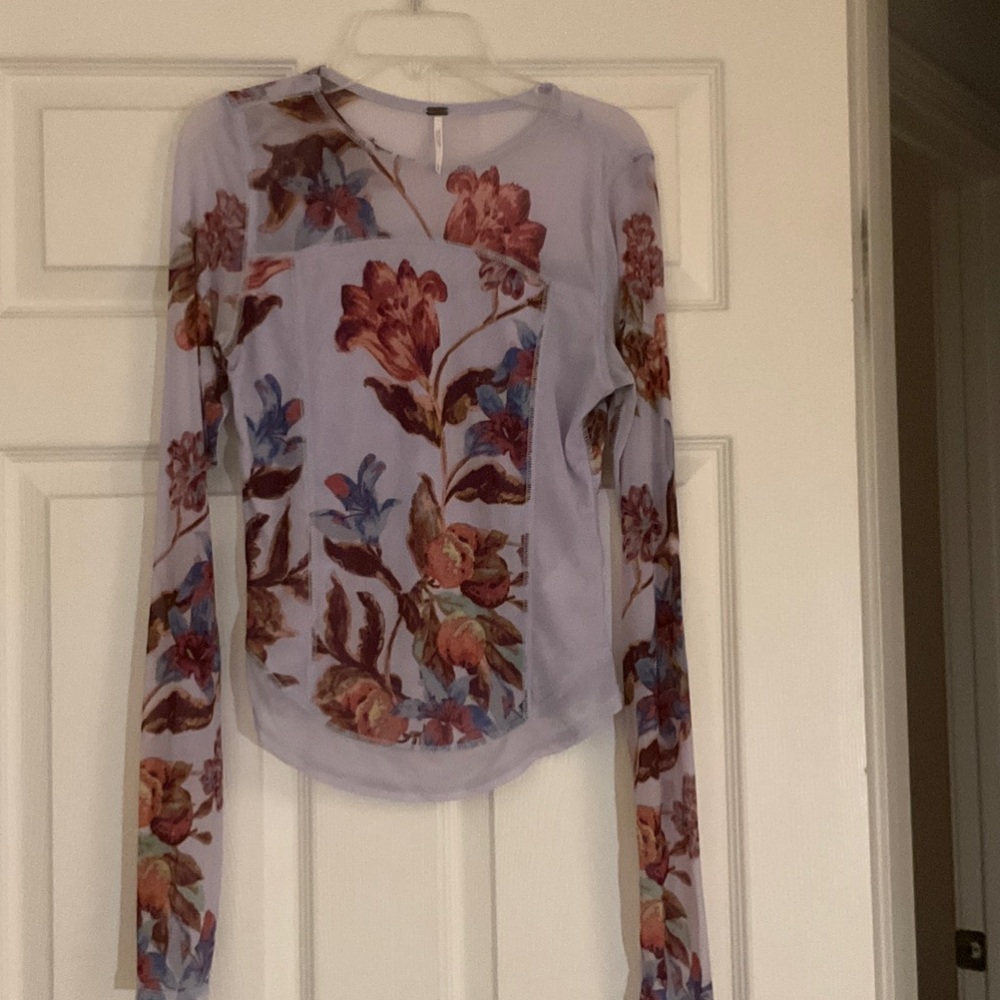 Free People Multicolor Floral Long Sleeve Blouse
